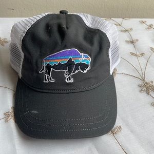 Patagonia Black and White Trucker Hat